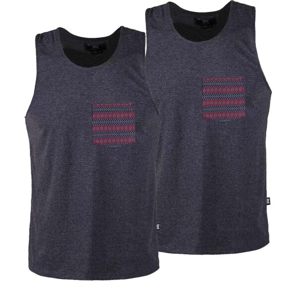 Men's Solid Color Sleeveless Tank Top with Pocket for Everyday Style Size XL - Picture 6 of 7